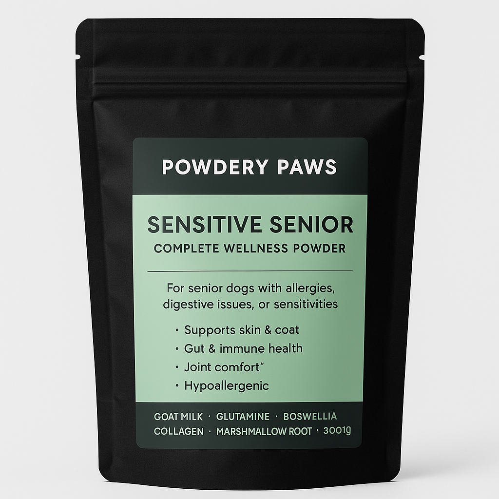 Sensitive Senior Complete Wellness Powder  (For all breeds, ages 7+ years, with allergies, digestive issues, skin conditions, or food intolerances)